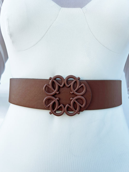 BRITTANY ANAGRAM BELT TAN