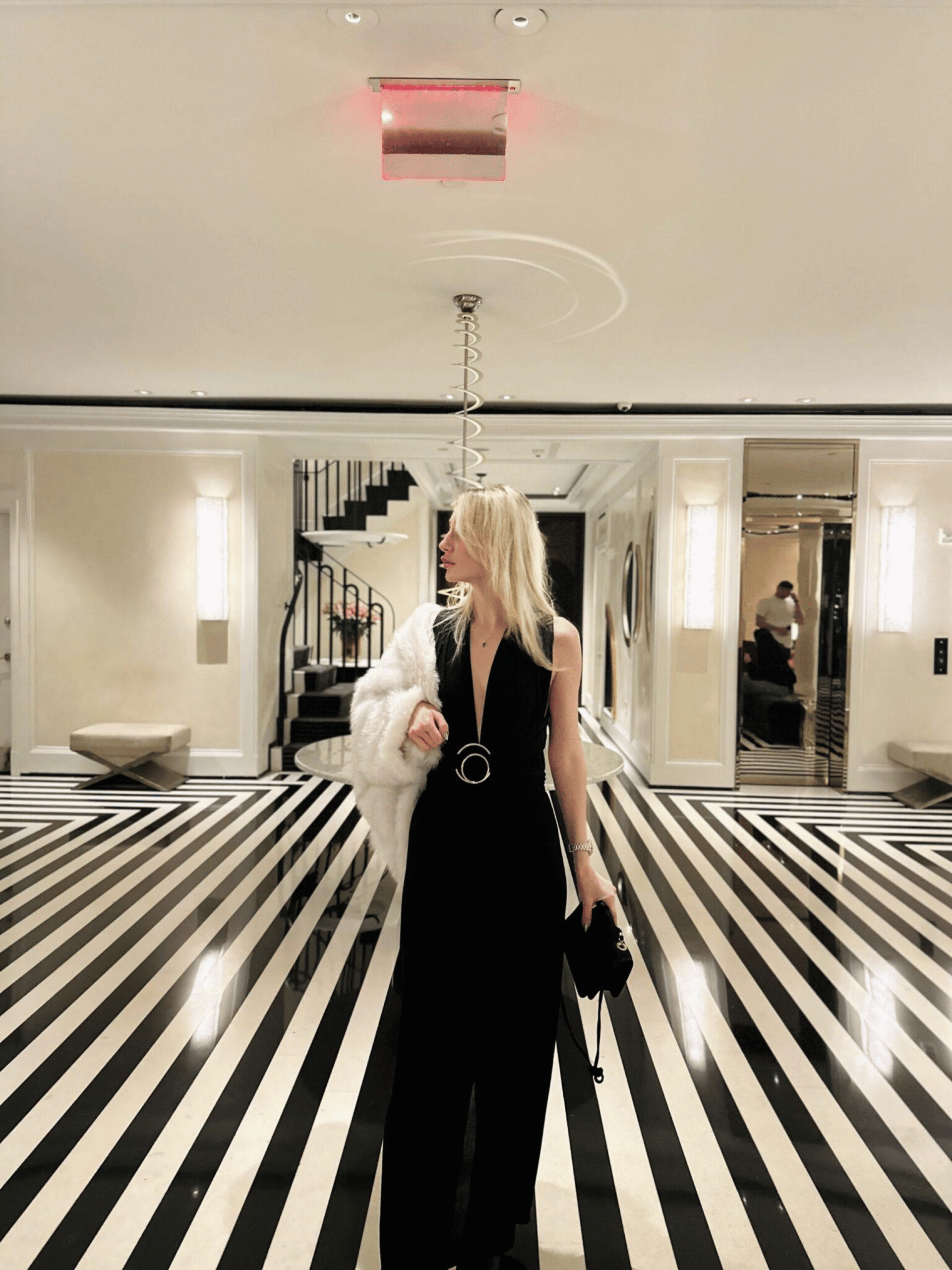 NEW YORK ADJUSTABLE GLITTER BELT DETAILED BLACK MAXI DRESS - Image 6