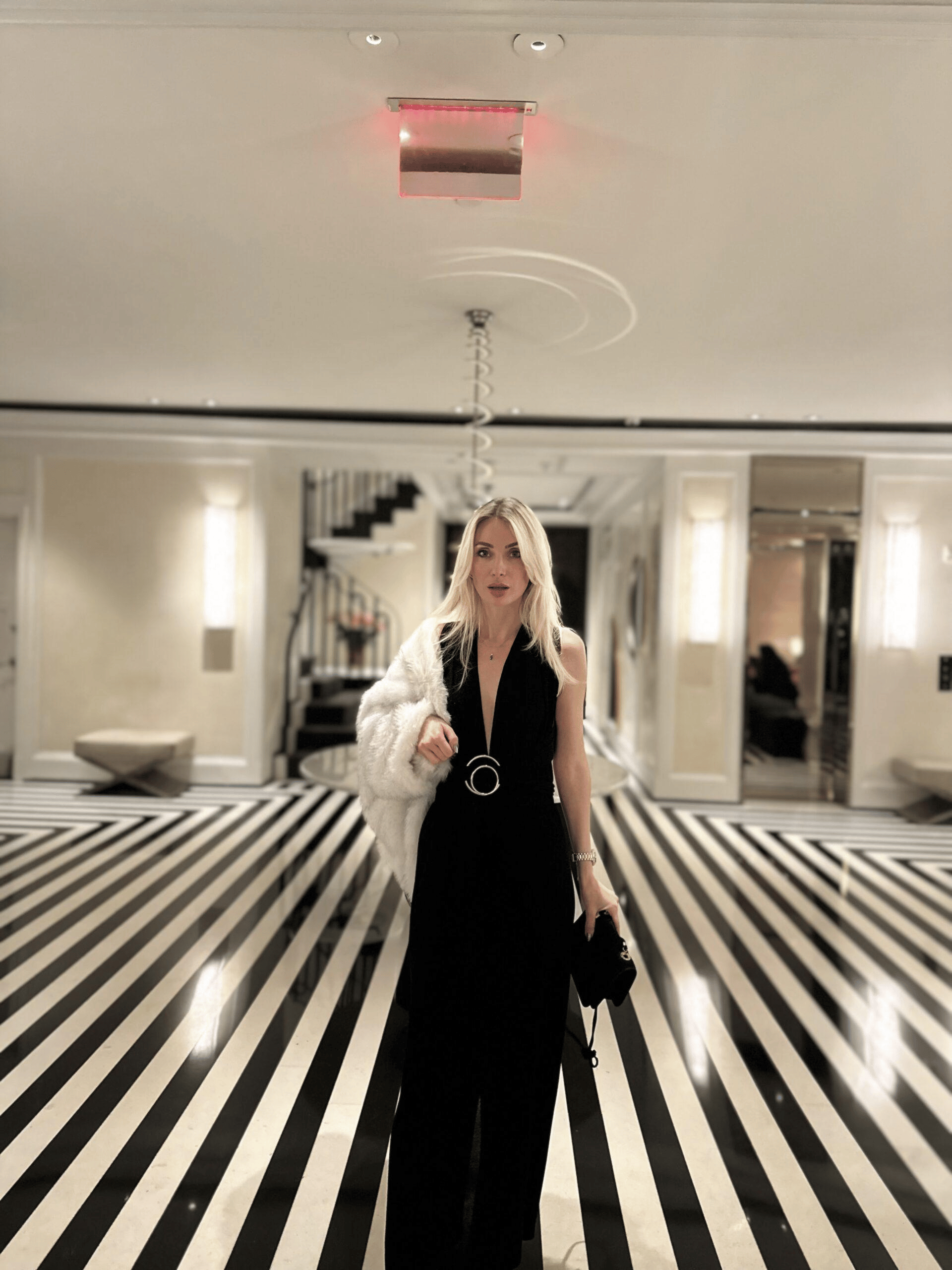 NEW YORK ADJUSTABLE GLITTER BELT DETAILED BLACK MAXI DRESS - Image 7